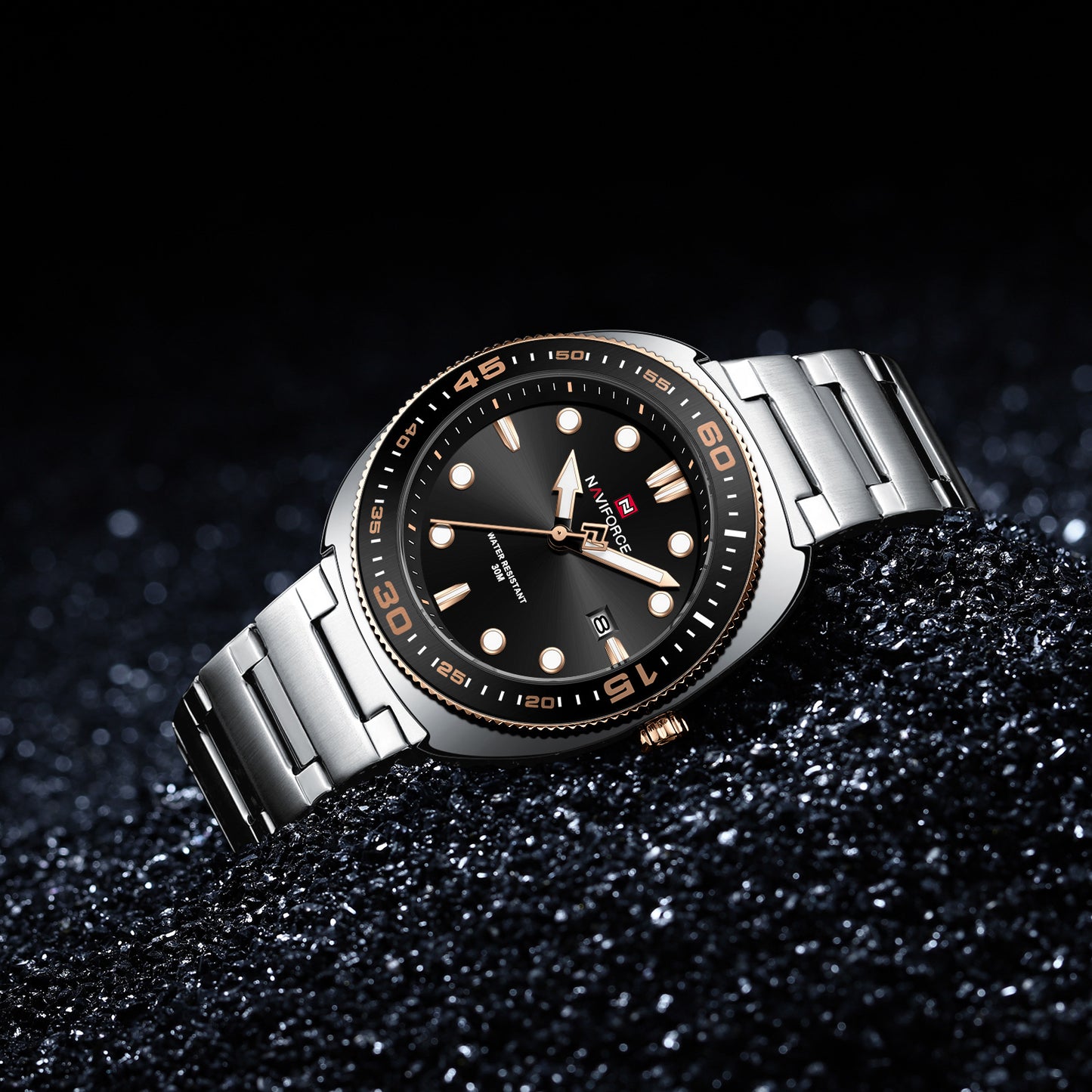 Reloj Naviforce Hombre Plateado NF9250-PLNEOR