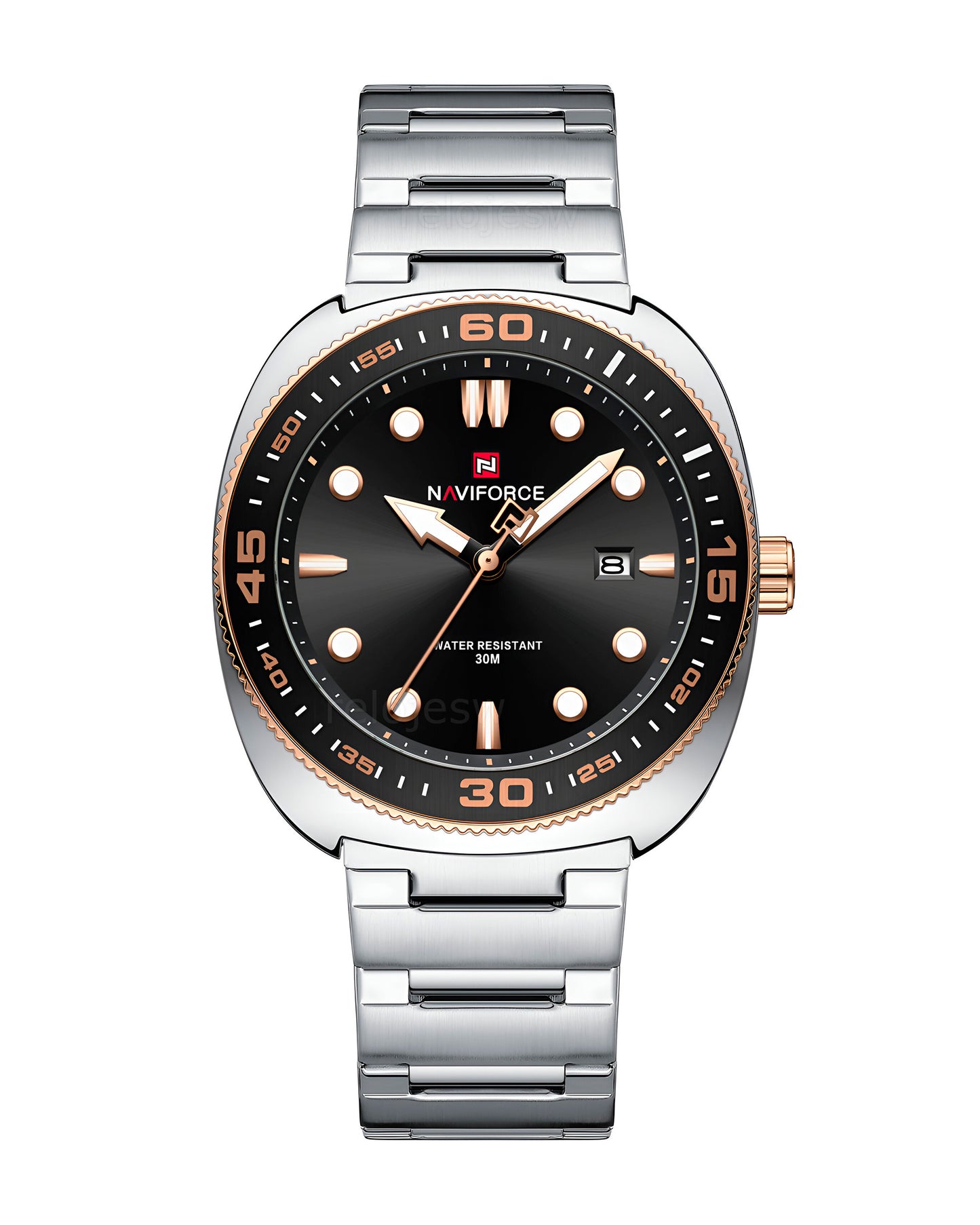 Reloj Naviforce Hombre Plateado NF9250-PLNEOR
