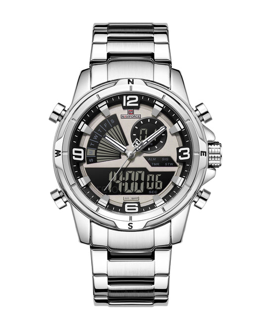 Reloj Naviforce Hombre Plateado NF9257-PLGR