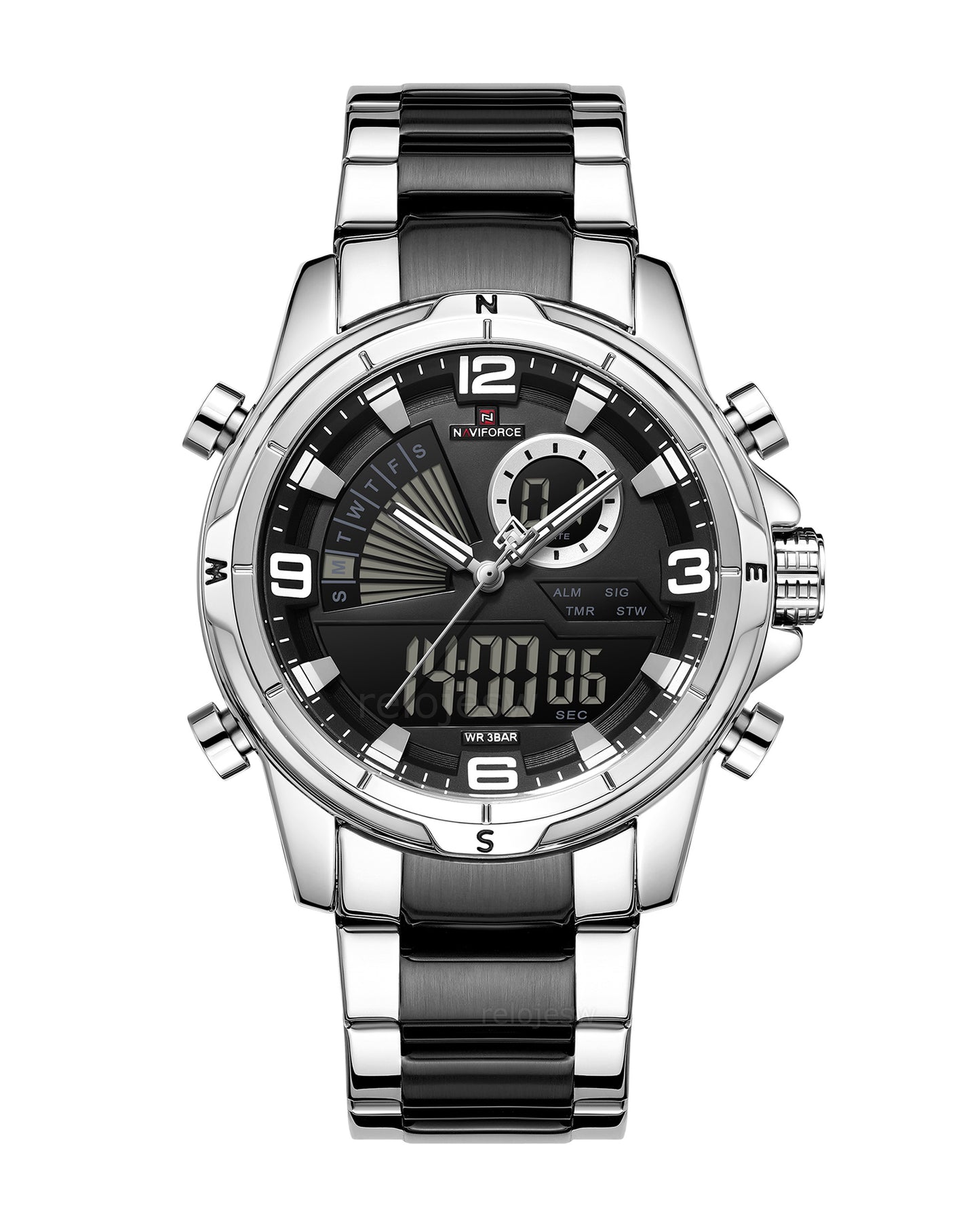 Reloj Naviforce Hombre Plateado NF9257-PLNE