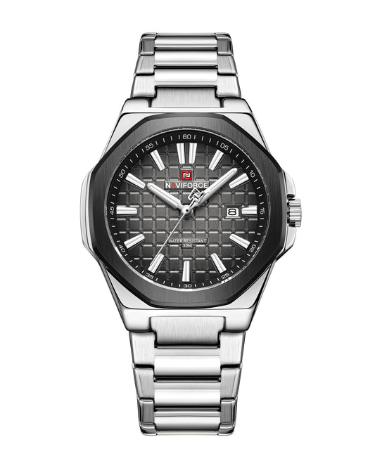Reloj Naviforce Hombre Plateado NF9258-PLNE