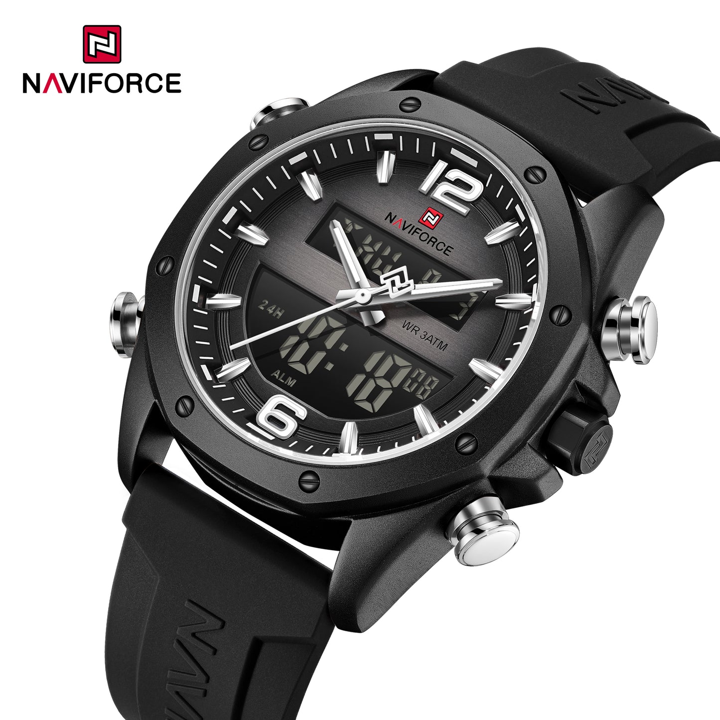 Reloj Naviforce Hombre Original Negro NF9264-NENEBL