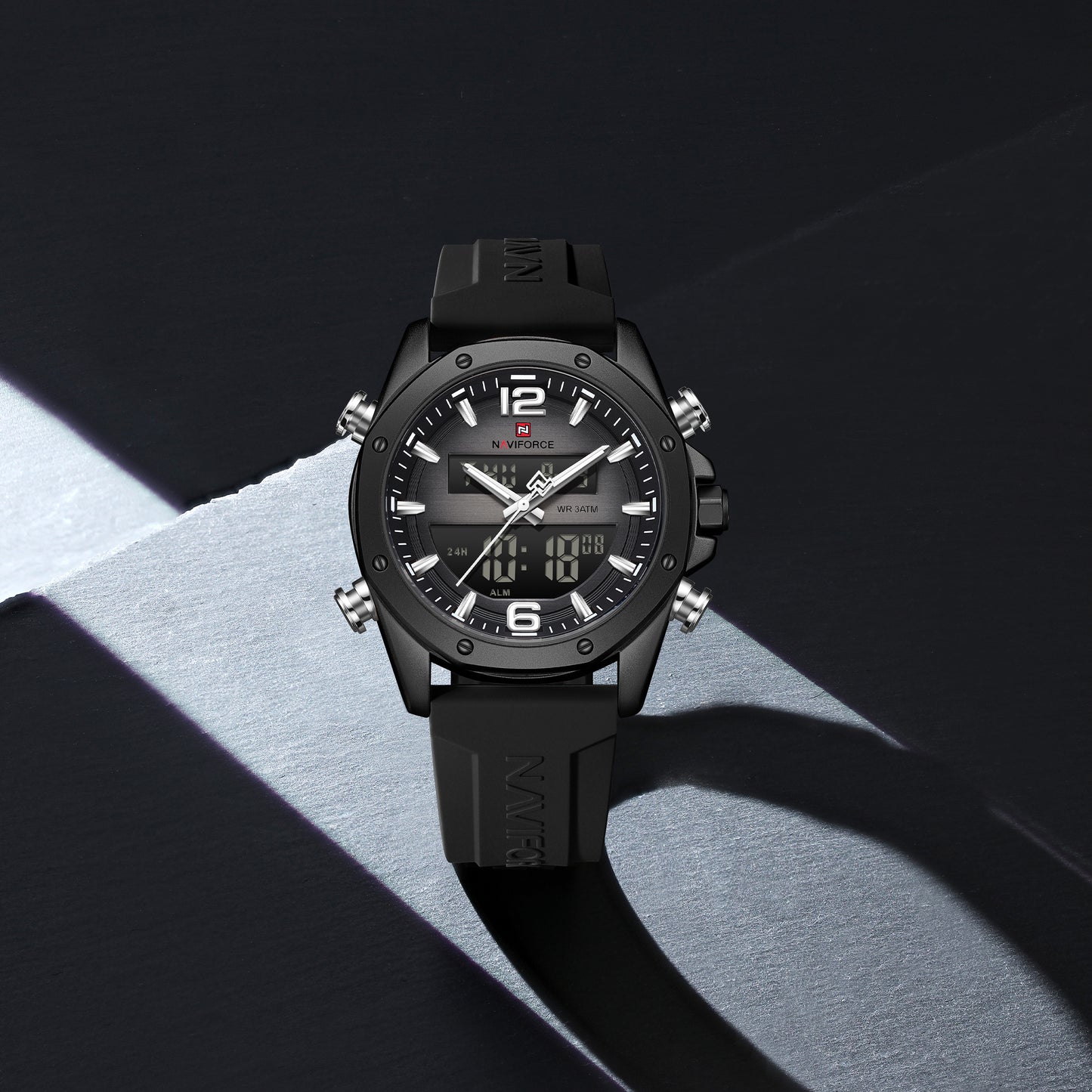 Reloj Naviforce Hombre Original Negro NF9264-NENEBL