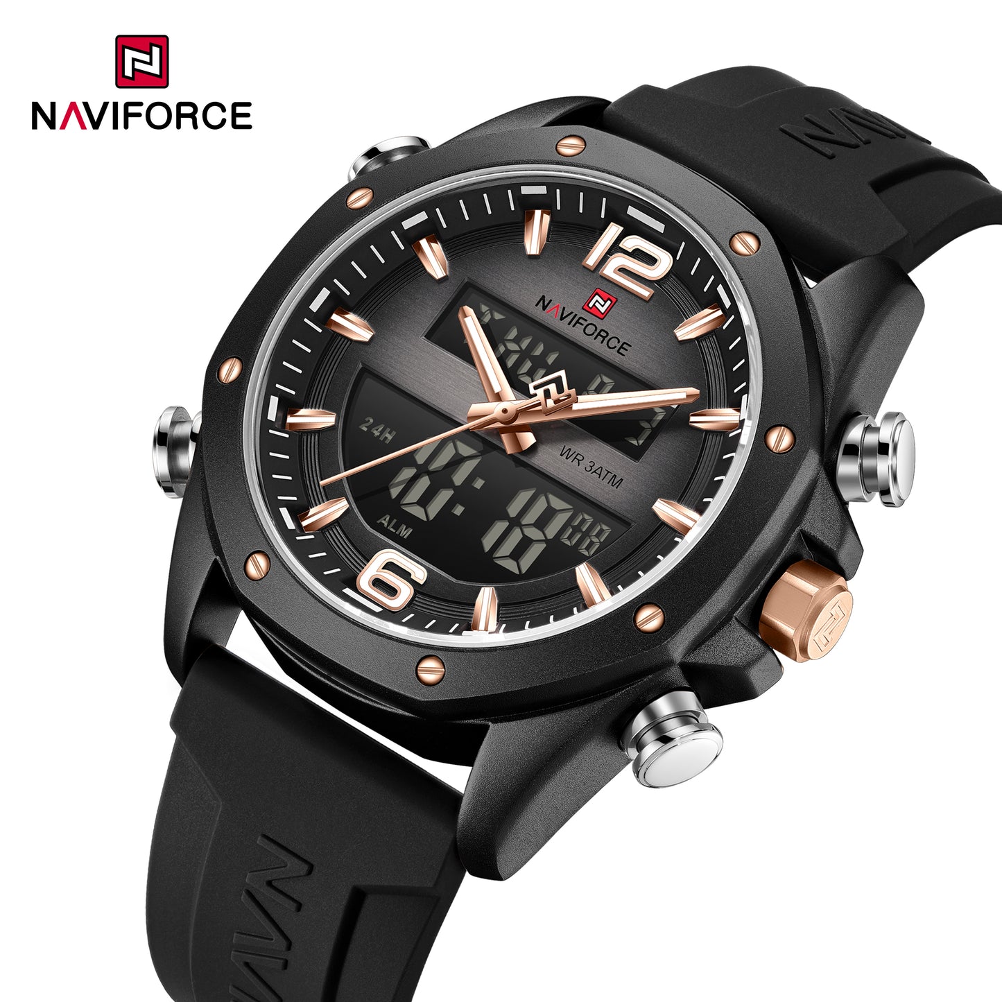 Reloj Naviforce Hombre Original Negro NF9264-NENEOR