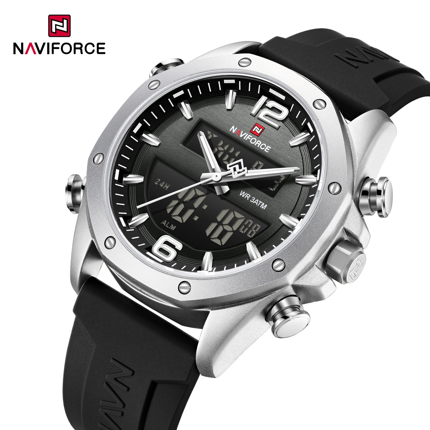 Reloj Naviforce Hombre Original Negro NF9264-NEPL