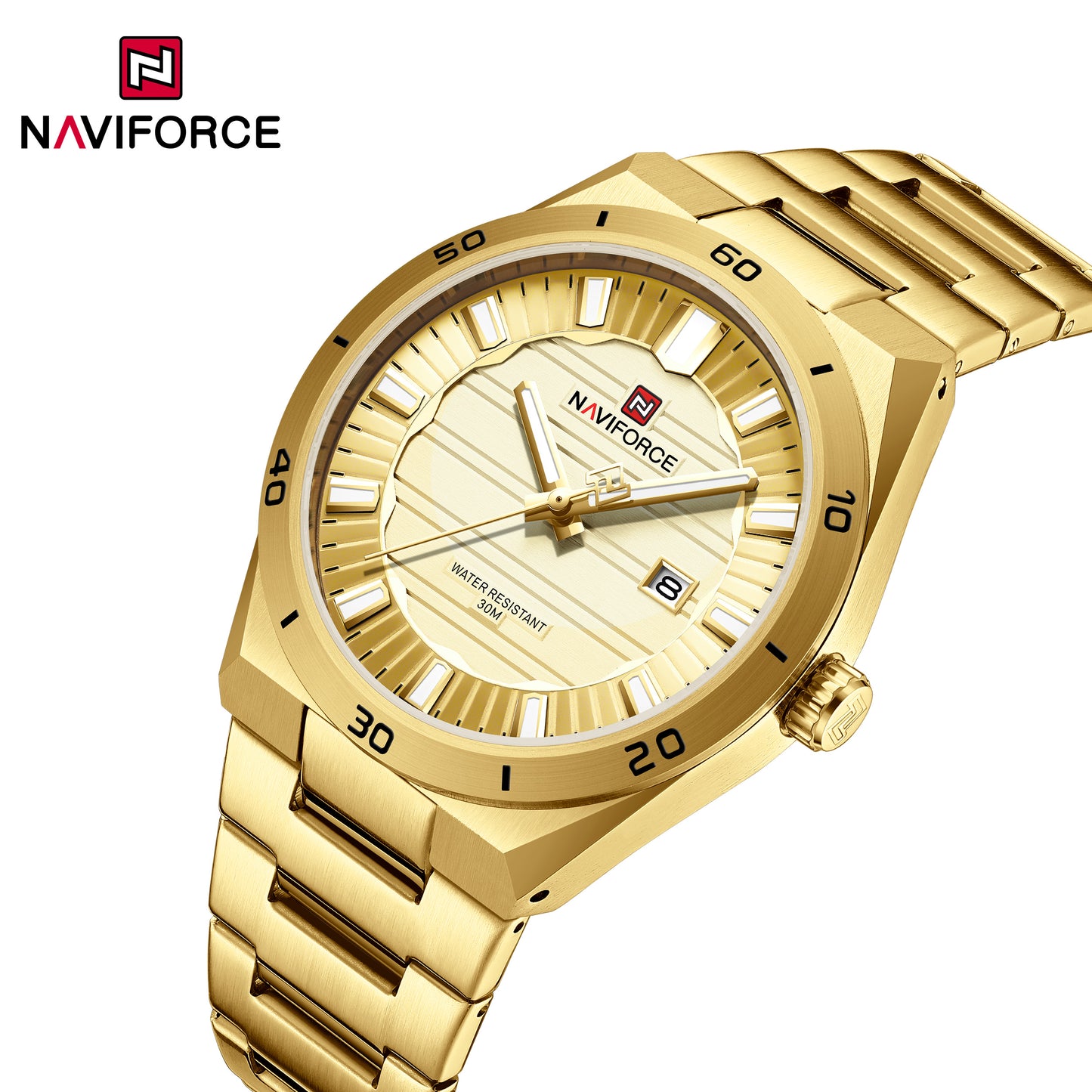 Reloj Naviforce Hombre Original Dorado NF9268-DODO