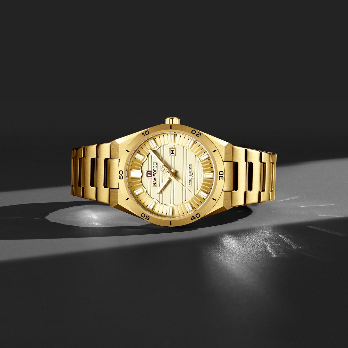 Reloj Naviforce Hombre Original Dorado NF9268-DODO