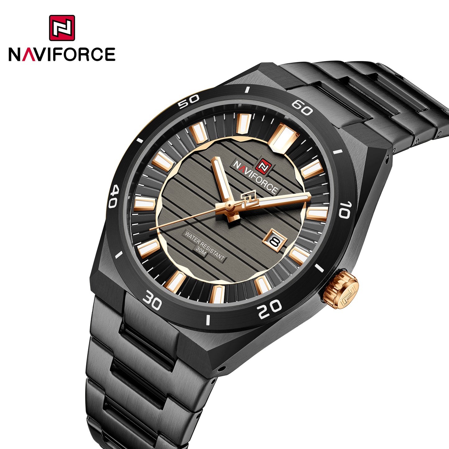Reloj Naviforce Hombre Original Negro NF9268-NEOR