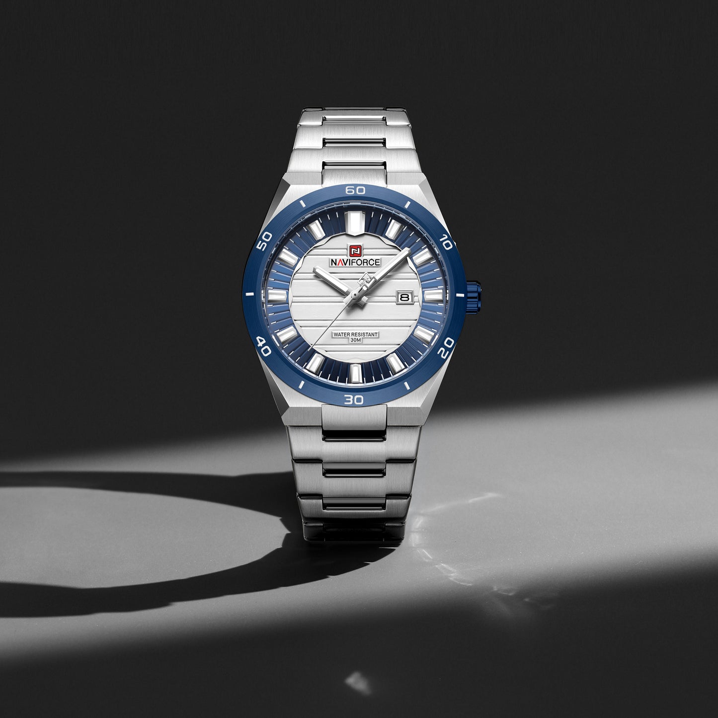 Reloj Naviforce Hombre Original Plateado NF9268-PLAZ