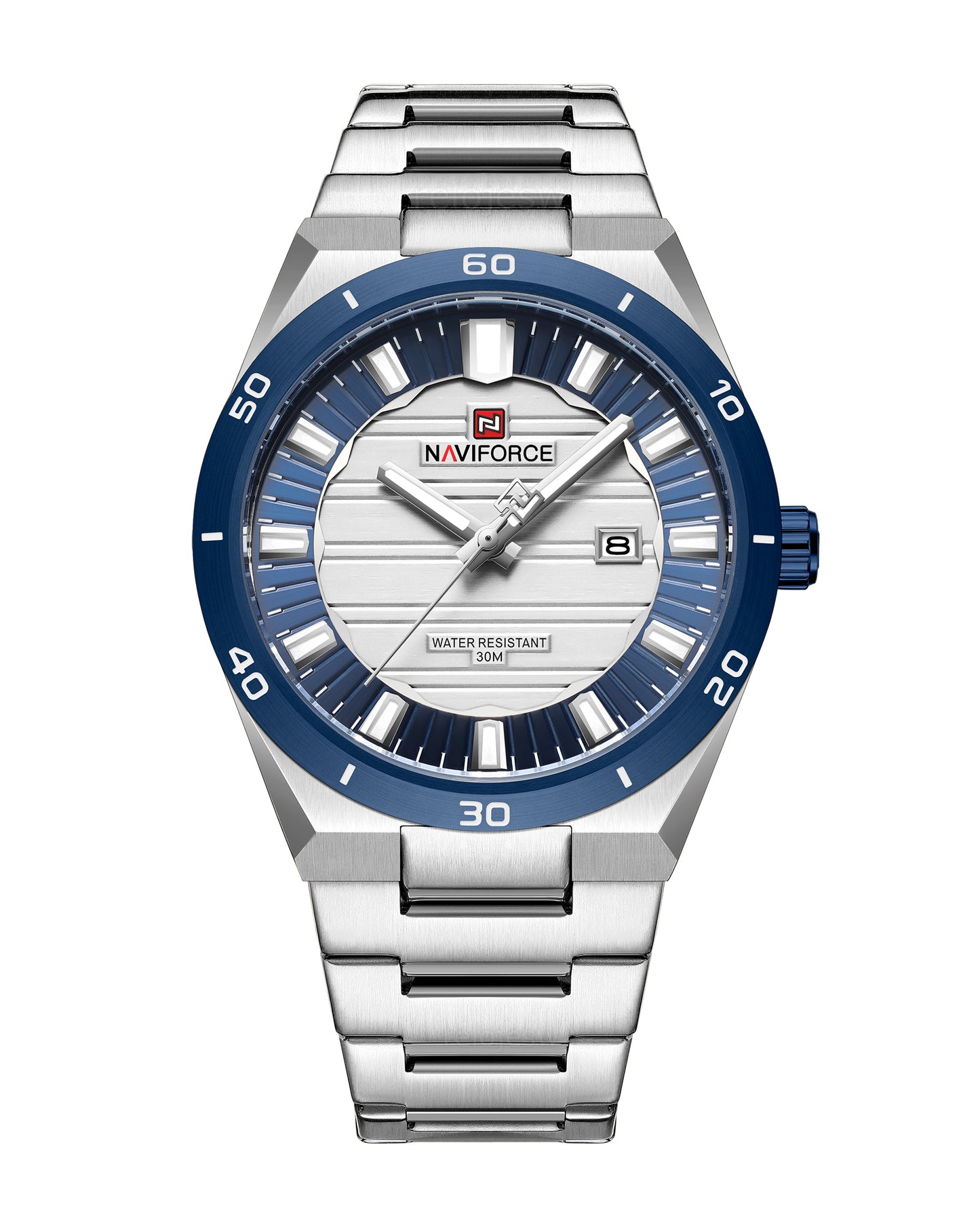 Reloj Naviforce Hombre Plateado NF9268-PLAZ