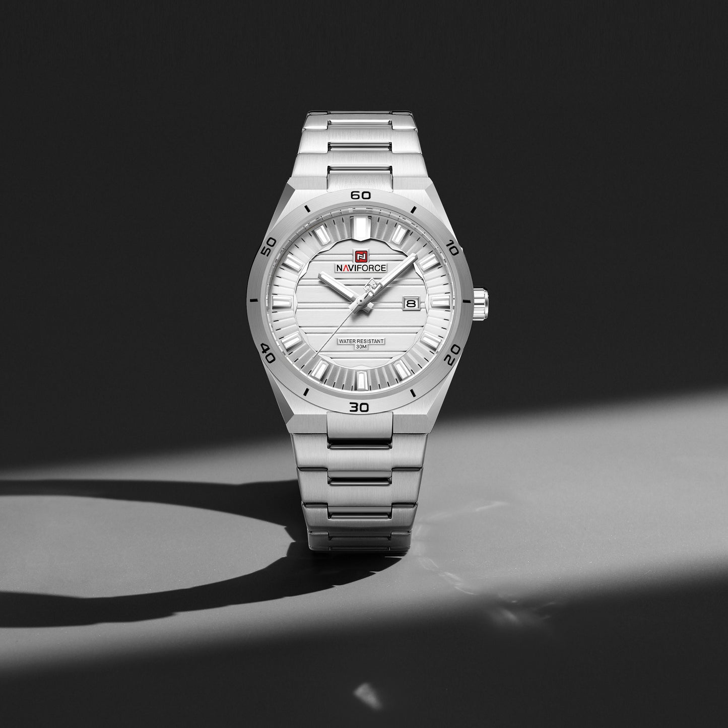 Reloj Naviforce Hombre Original Plateado NF9268-PLPL
