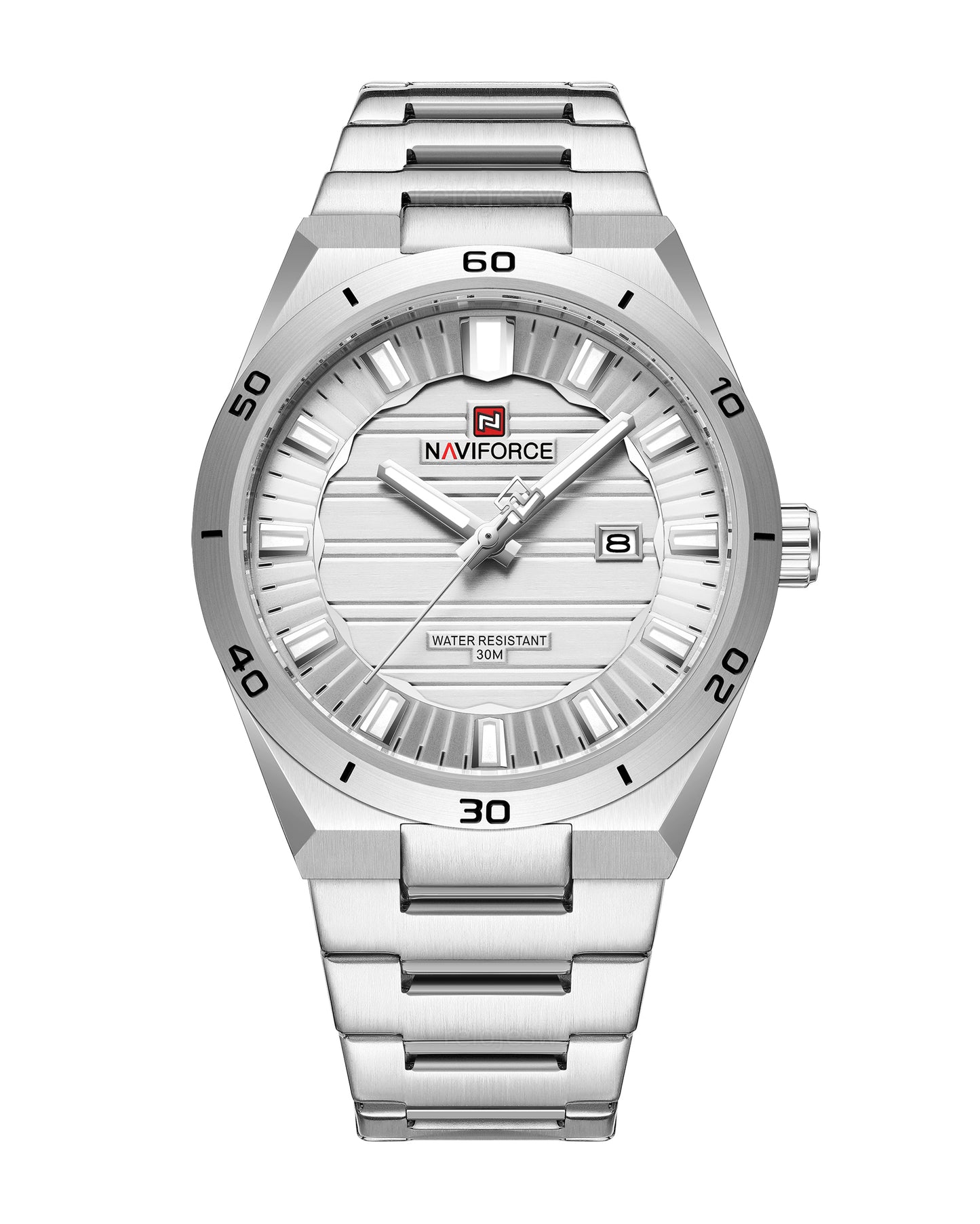 Reloj Naviforce Hombre Plateado NF9268-PLPL