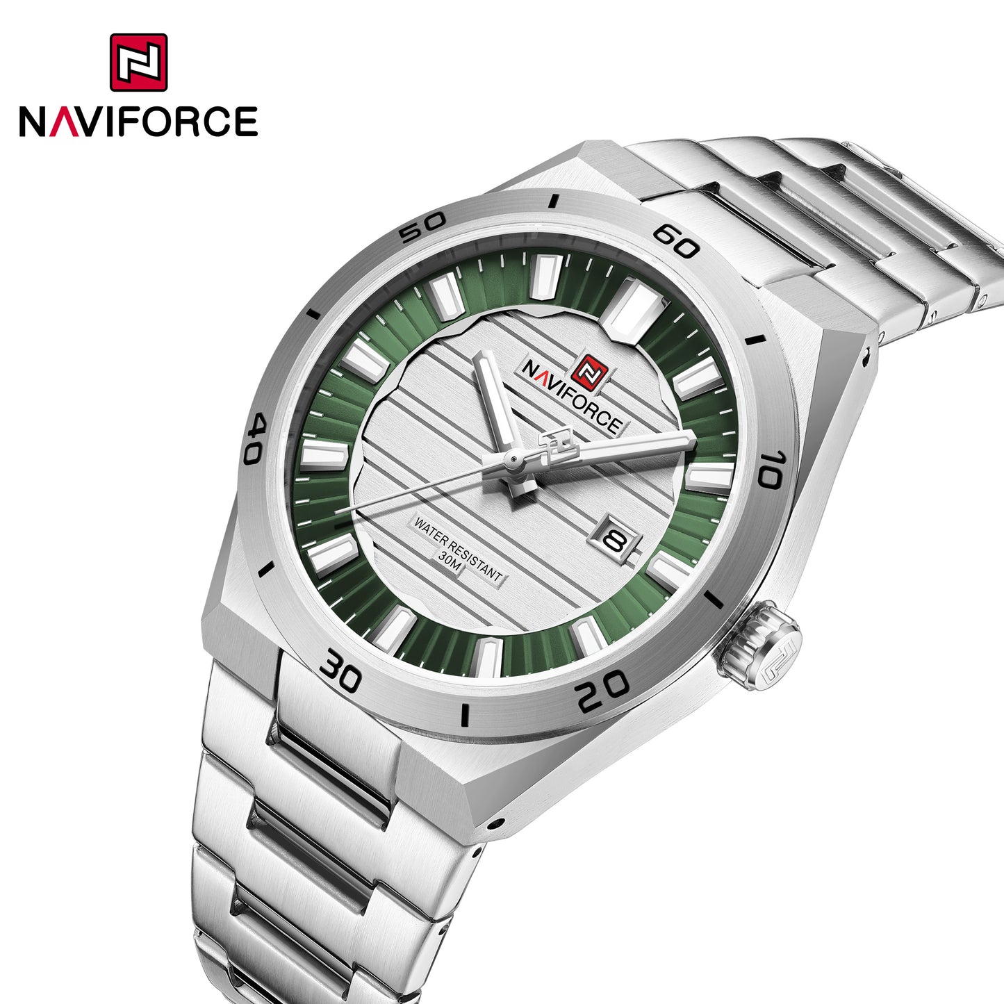 Reloj Naviforce Hombre Original Plateado NF9268-PLVE