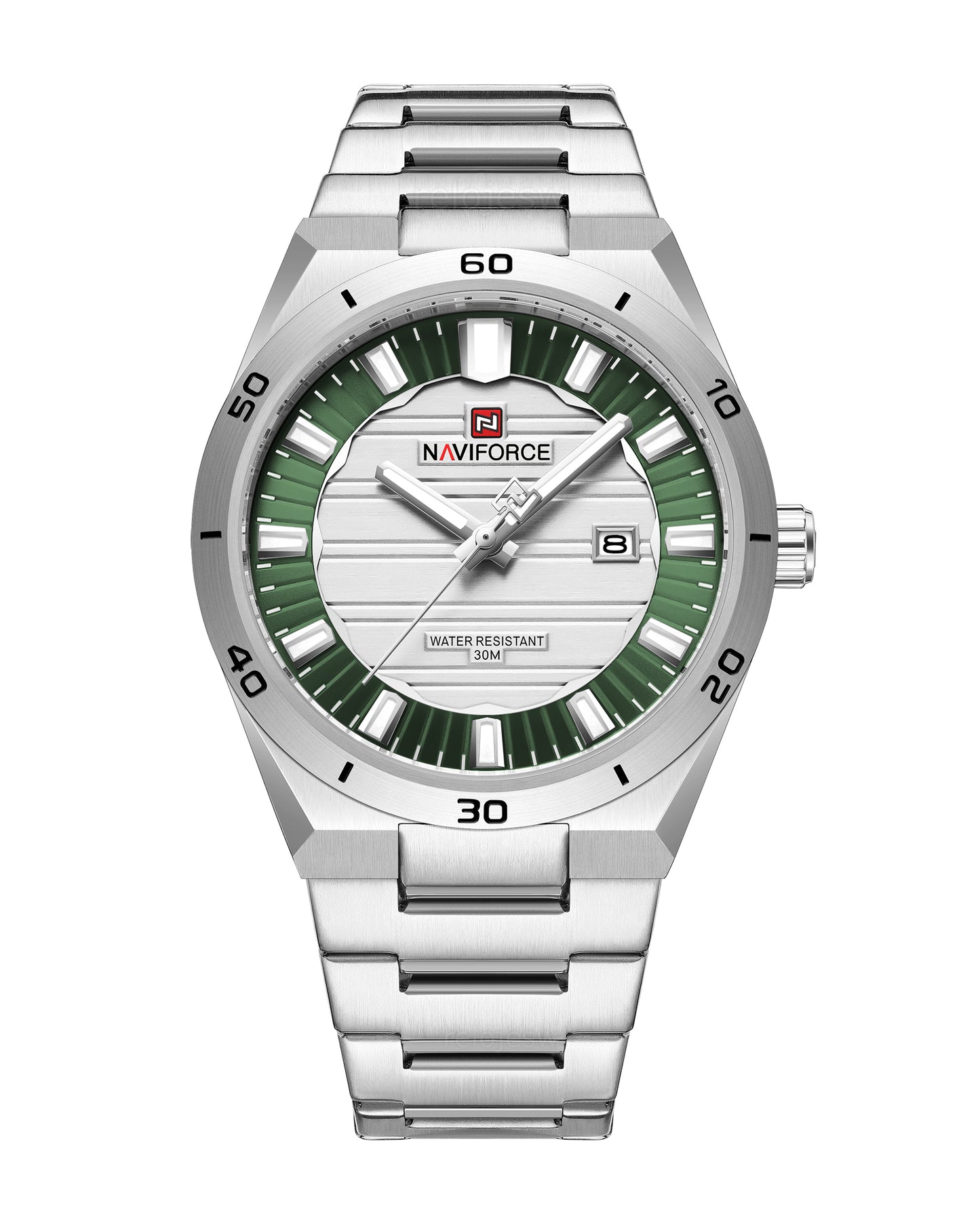 Reloj Naviforce Hombre Plateado NF9268-PLVE