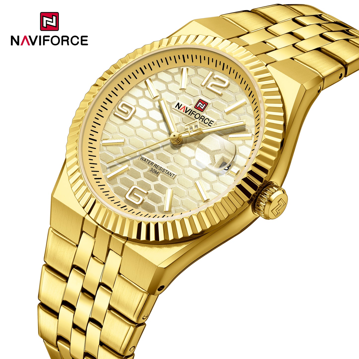 Reloj Naviforce Hombre Original Dorado NF9277-DODO