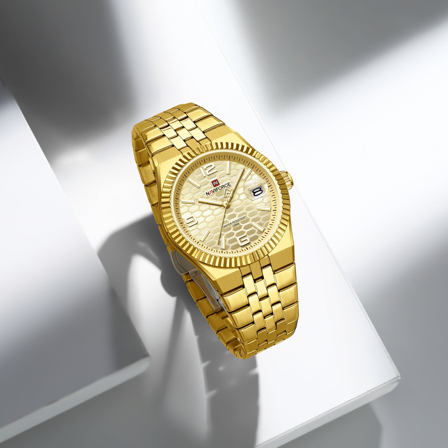 Reloj Naviforce Hombre Original Dorado NF9277-DODO