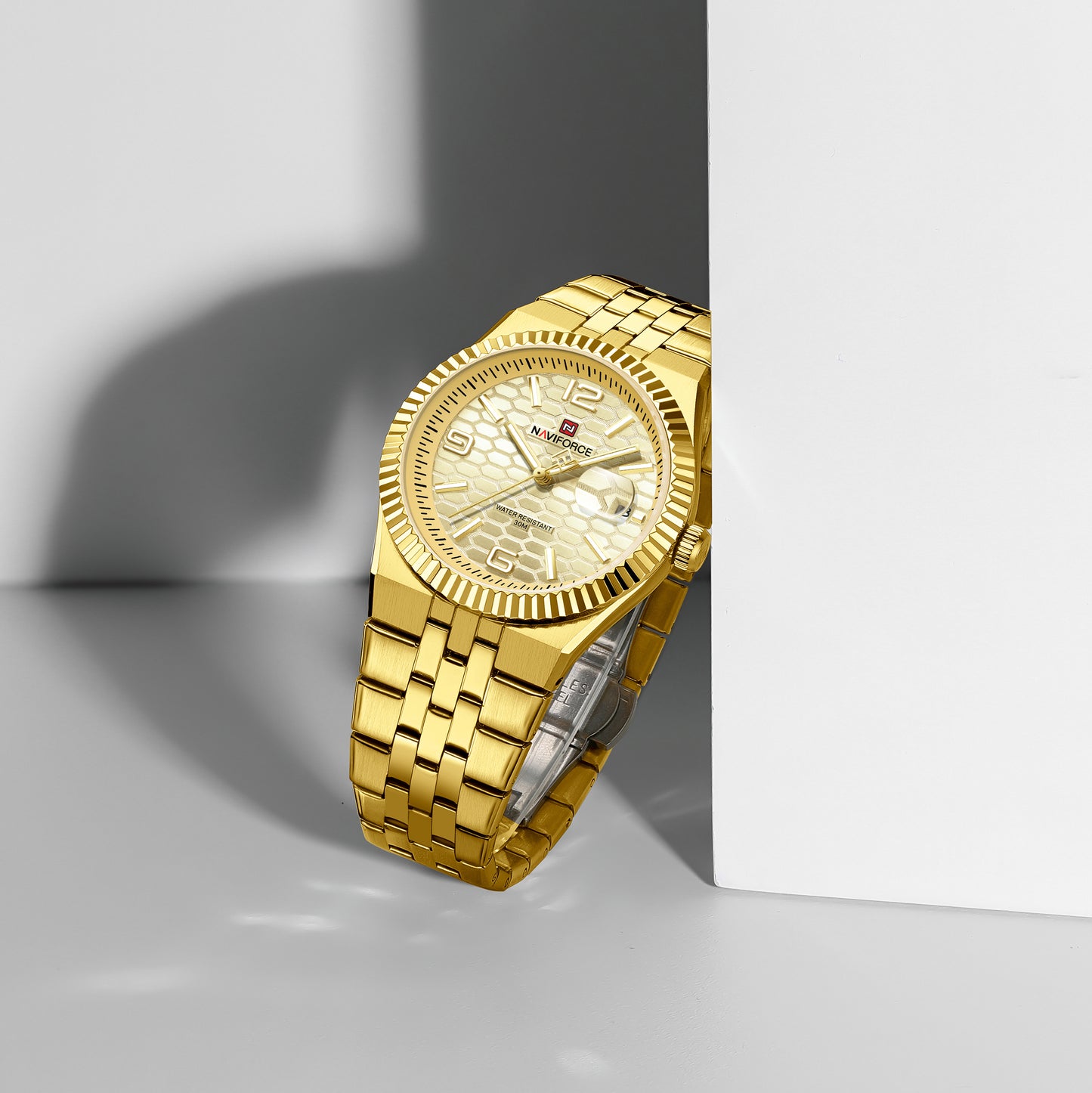 Reloj Naviforce Hombre Original Dorado NF9277-DODO