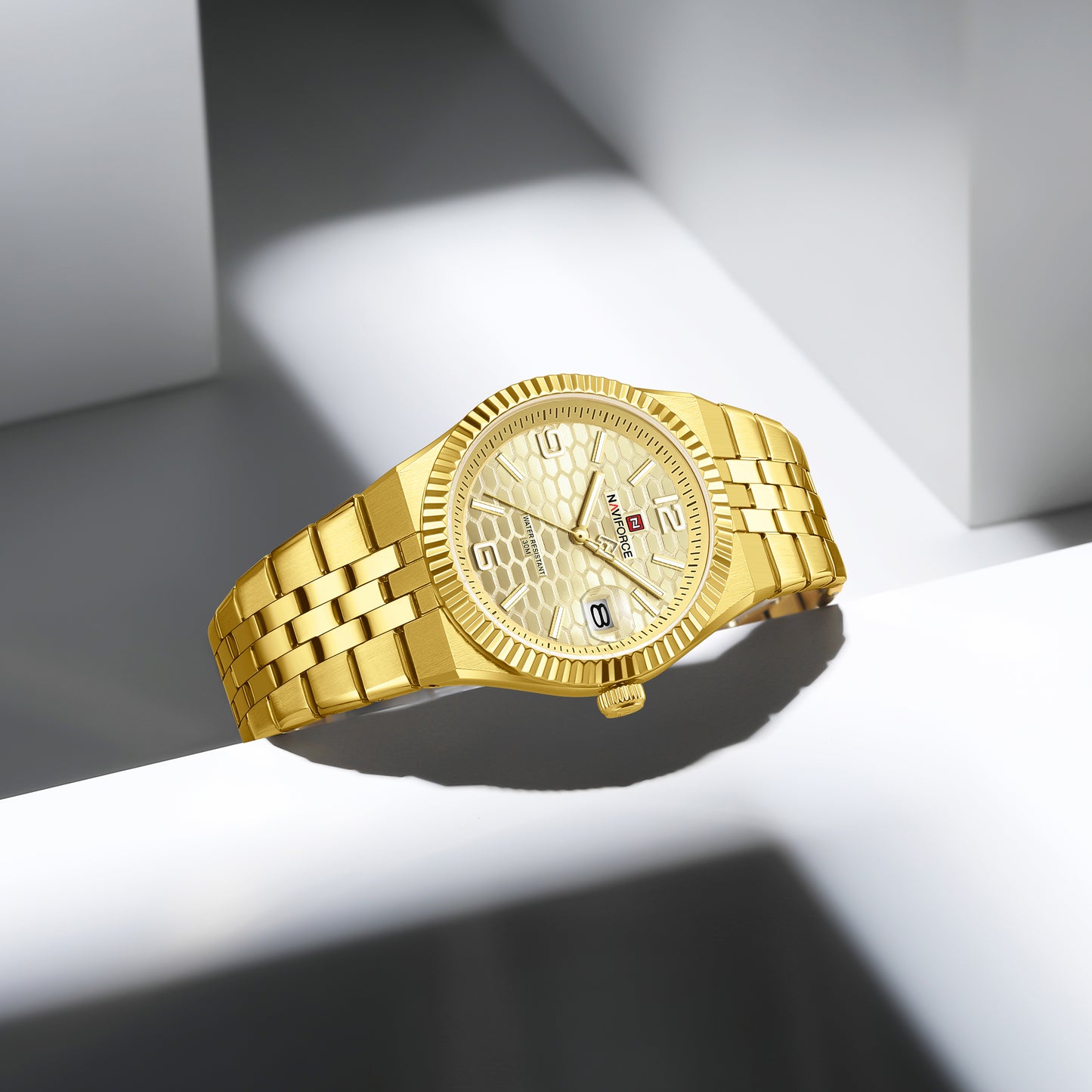 Reloj Naviforce Hombre Original Dorado NF9277-DODO