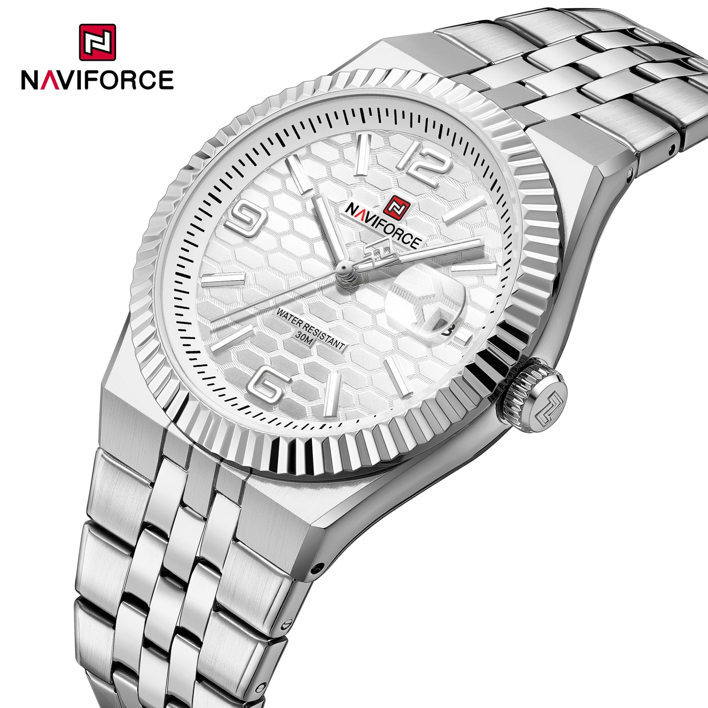 Reloj Naviforce Hombre Original Plateado NF9277-PLPL