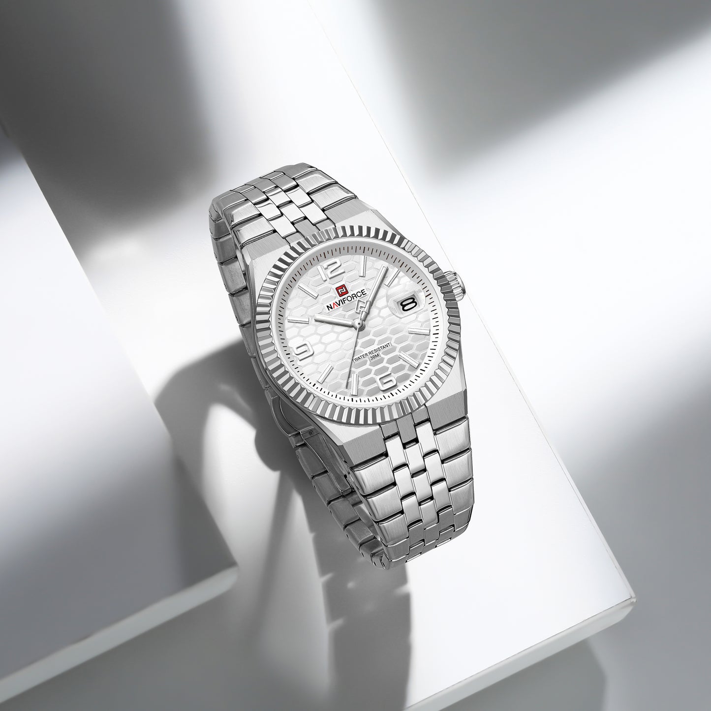 Reloj Naviforce Hombre Original Plateado NF9277-PLPL