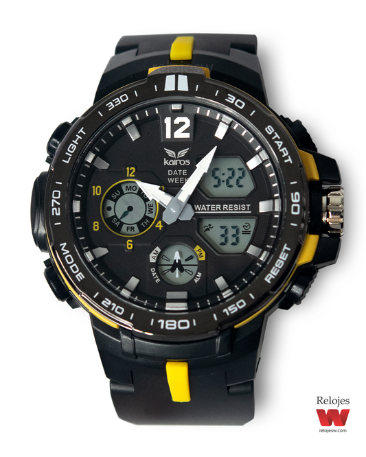 Reloj Kairos Hombre OE3360-5 Negro Amarillo