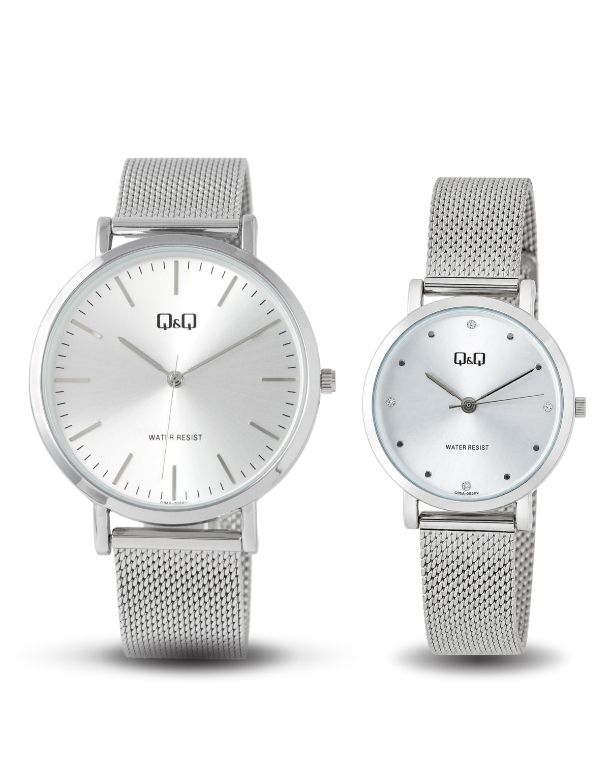 Reloj Q&Q Pareja Dorado Malla C34A004Y-C35A005Y