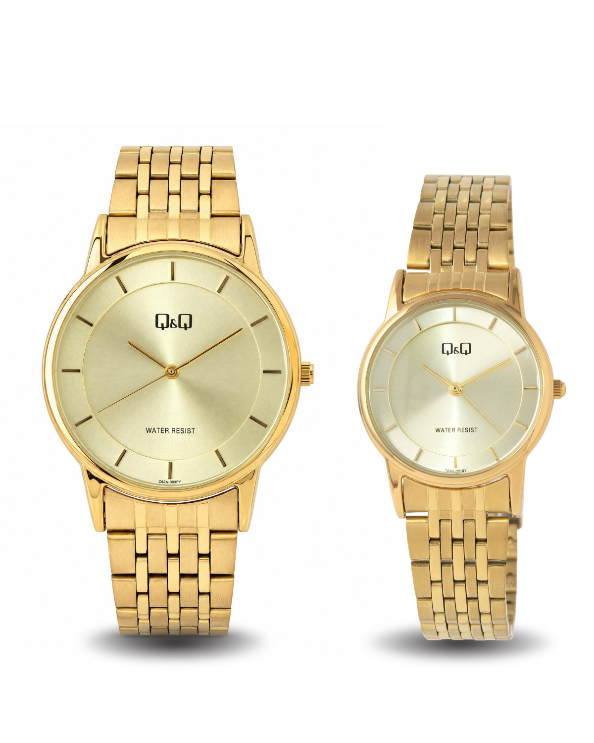 Reloj Q&Q Pareja Dorado C62A003Y-C63A001Y