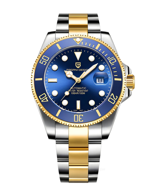 Reloj Pagani Design Hombre Plateado y Dorado PD1639-BIAZ