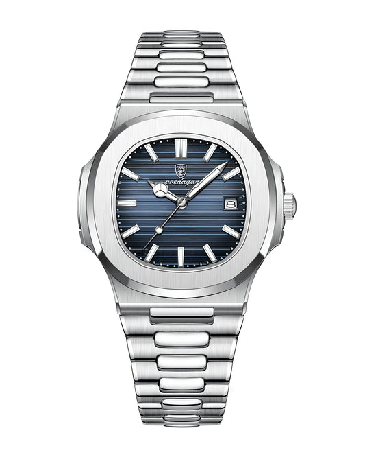 Reloj Poedagar Hombre Plateado PG-613-PLAZ