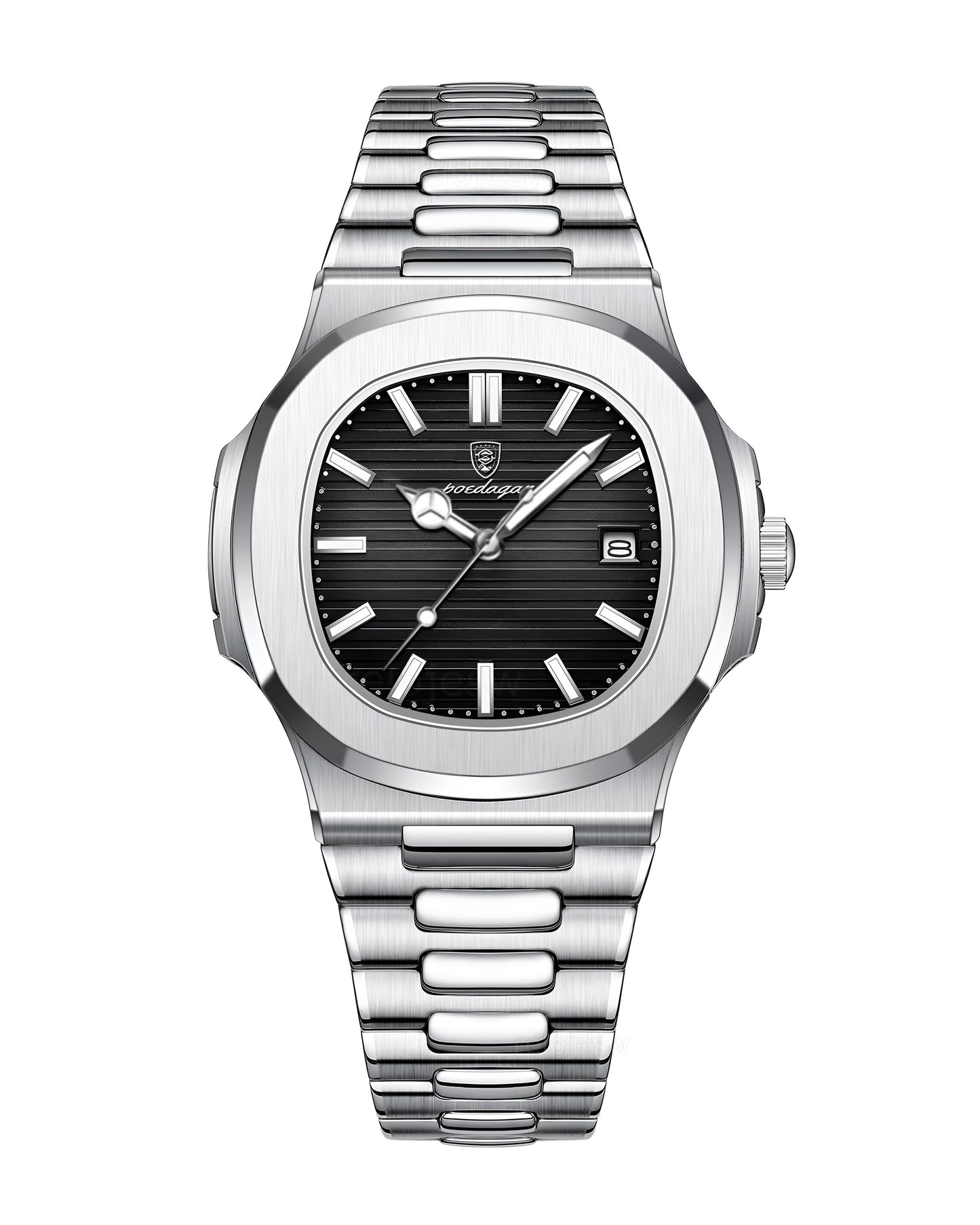 Reloj Poedagar Hombre Plateado PG-613-PLNE