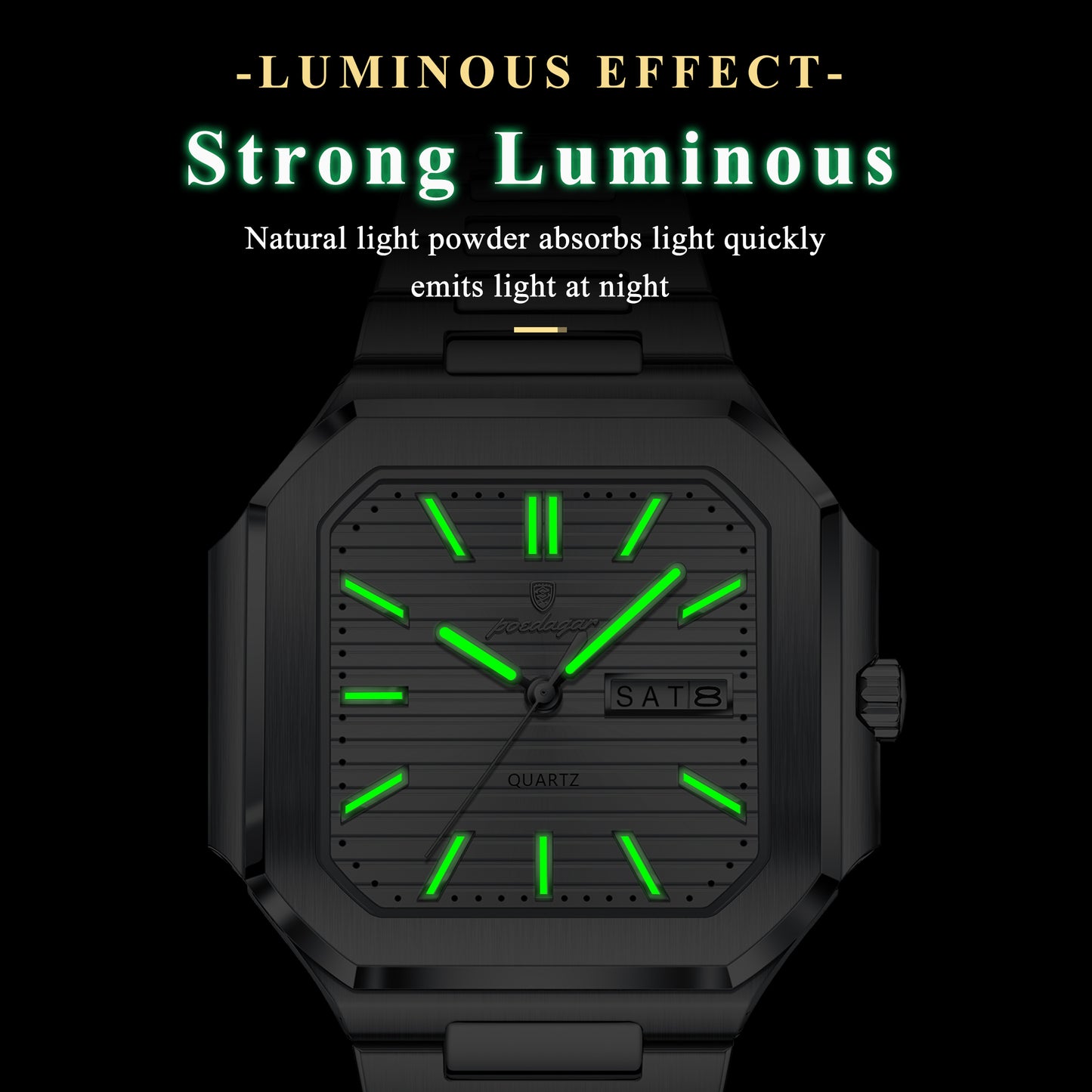 Reloj Poedagar Hombre Plateado PG-672-PLPL