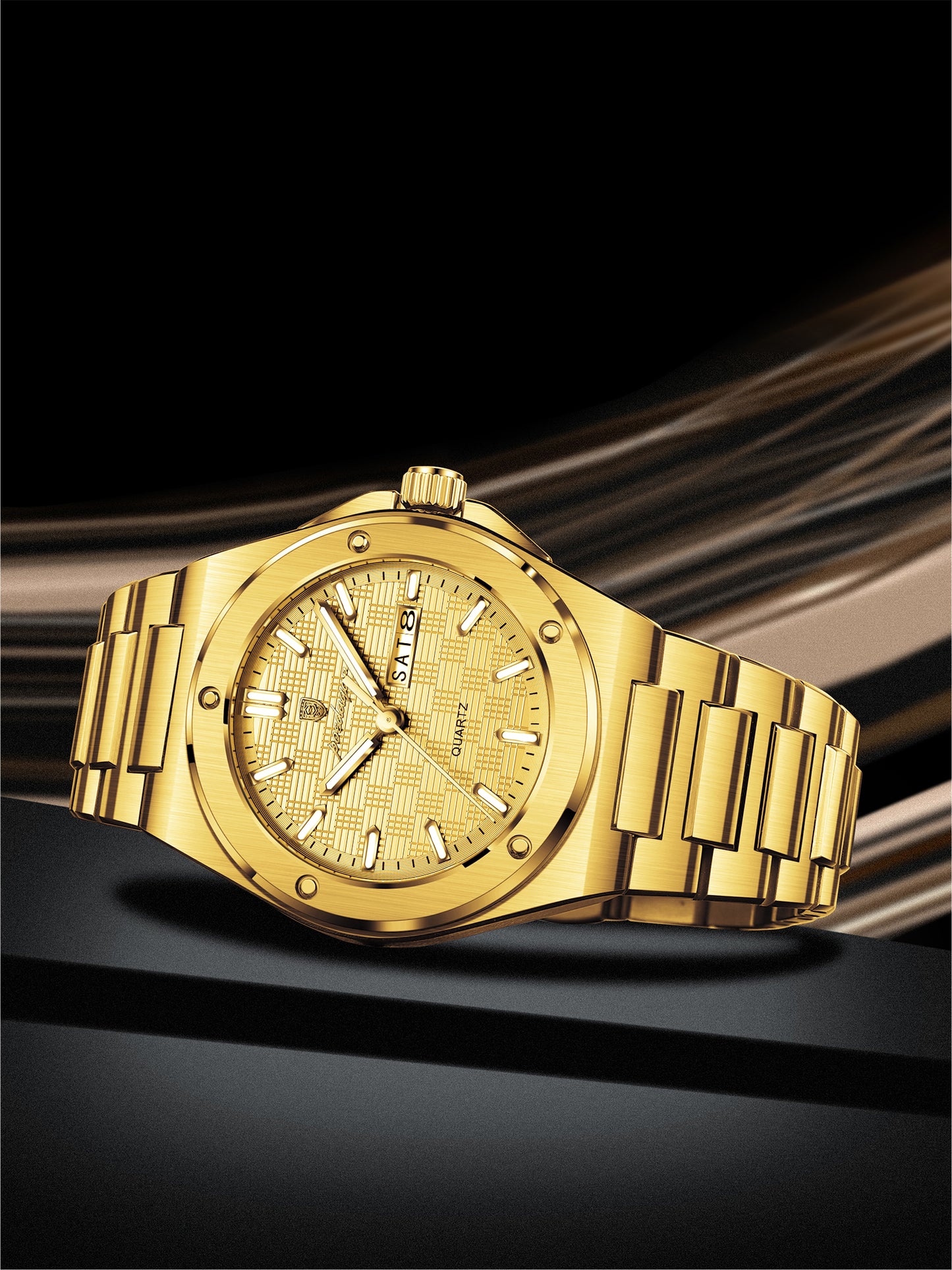 Reloj Poedagar Hombre Original Dorado PG-696-DODO