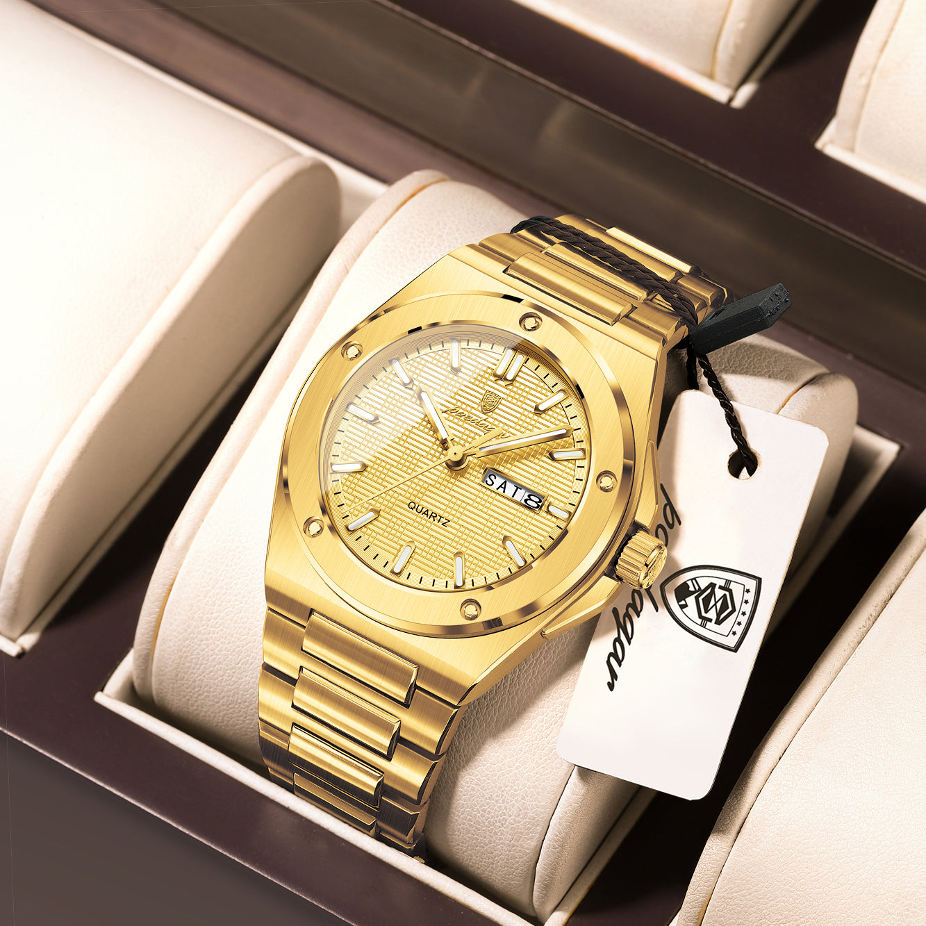 Reloj Poedagar Hombre Original Dorado PG-696-DODO