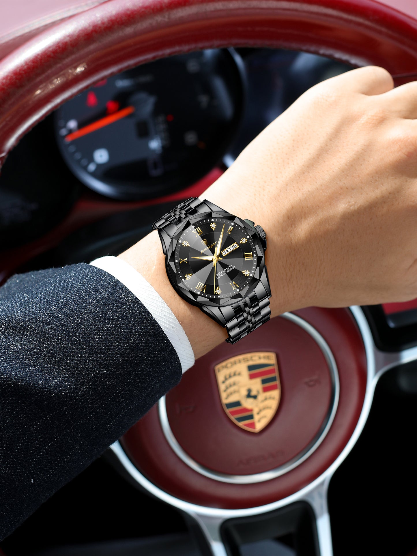 Reloj Poedagar Hombre Negro PG-698-NENE