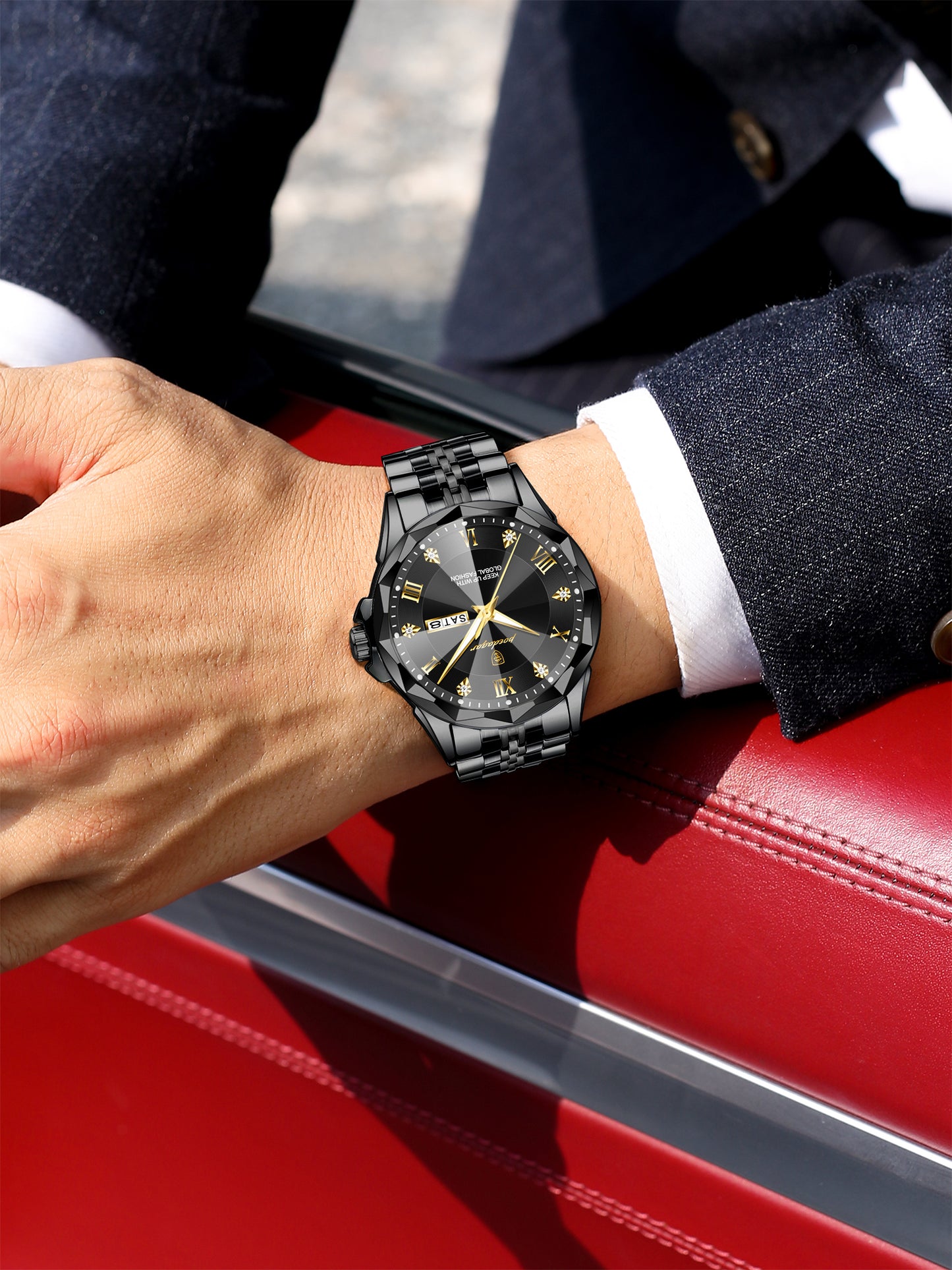 Reloj Poedagar Hombre Negro PG-698-NENE