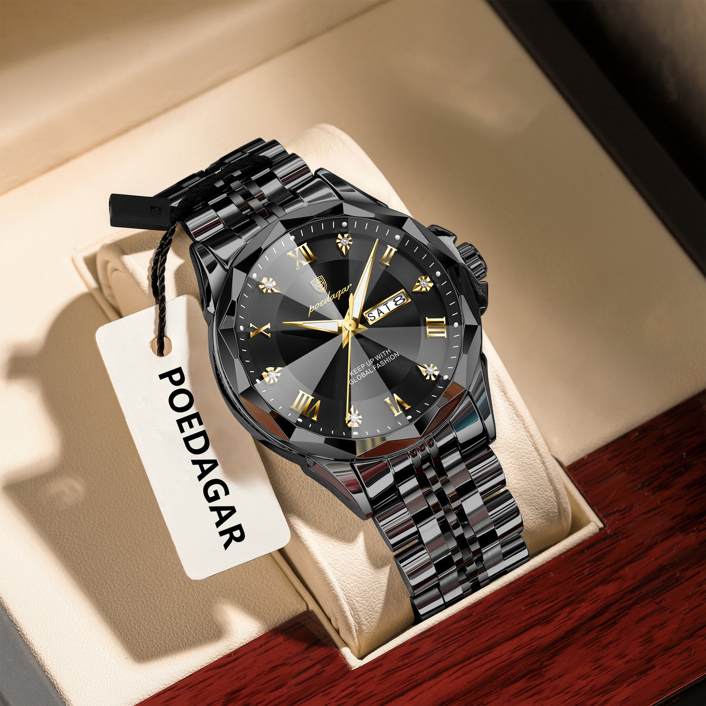 Reloj Poedagar Hombre Negro PG-698-NENE