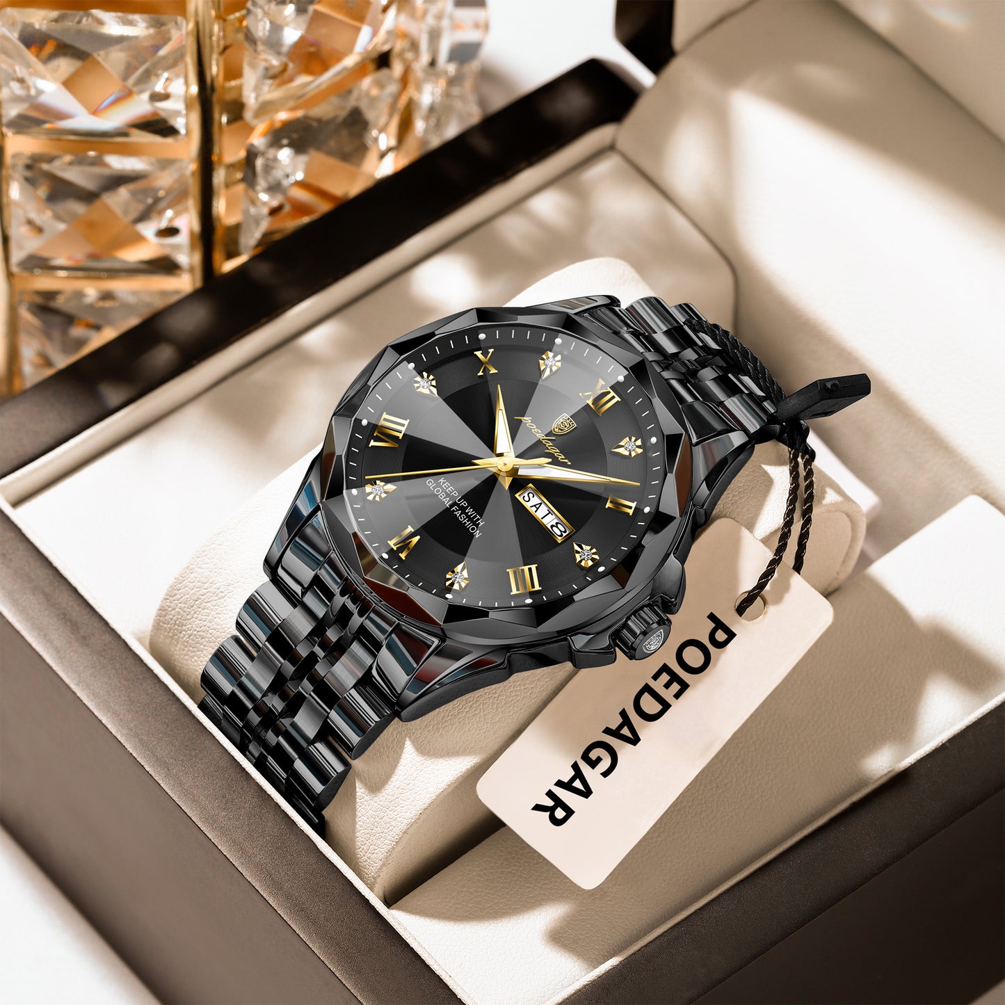 Reloj Poedagar Hombre Negro PG-698-NENE