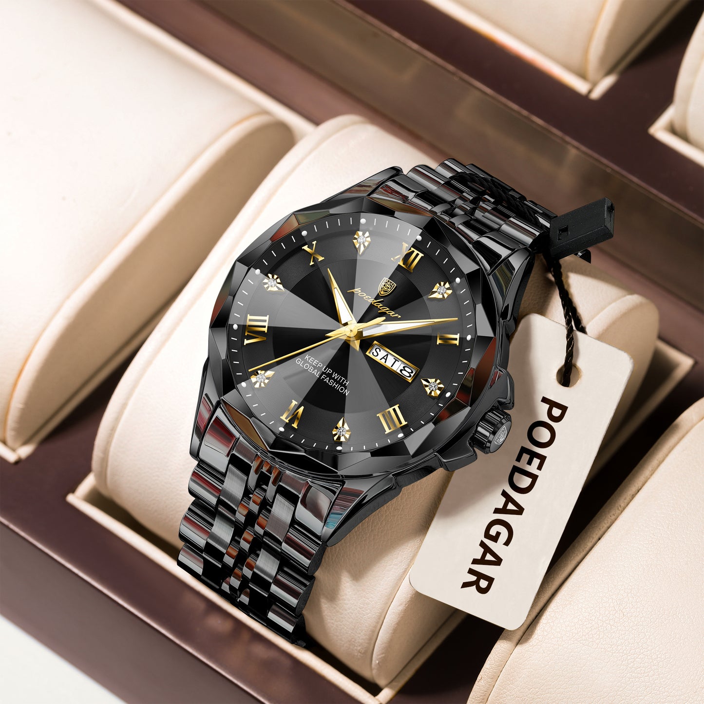 Reloj Poedagar Hombre Negro PG-698-NENE