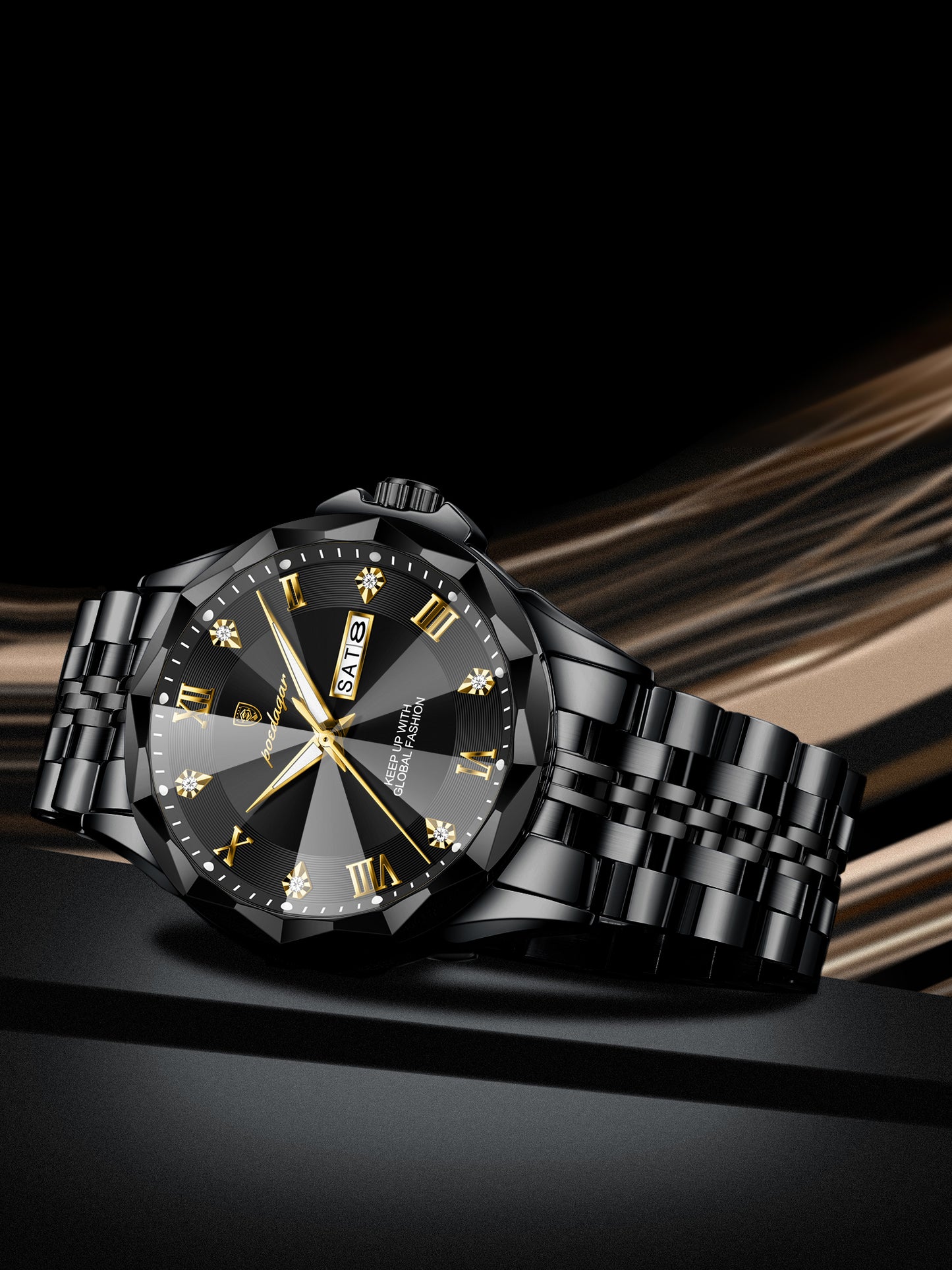 Reloj Poedagar Hombre Negro PG-698-NENE
