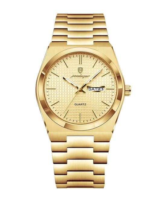 Reloj Poedagar Hombre Original Dorado PG-821-DODO
