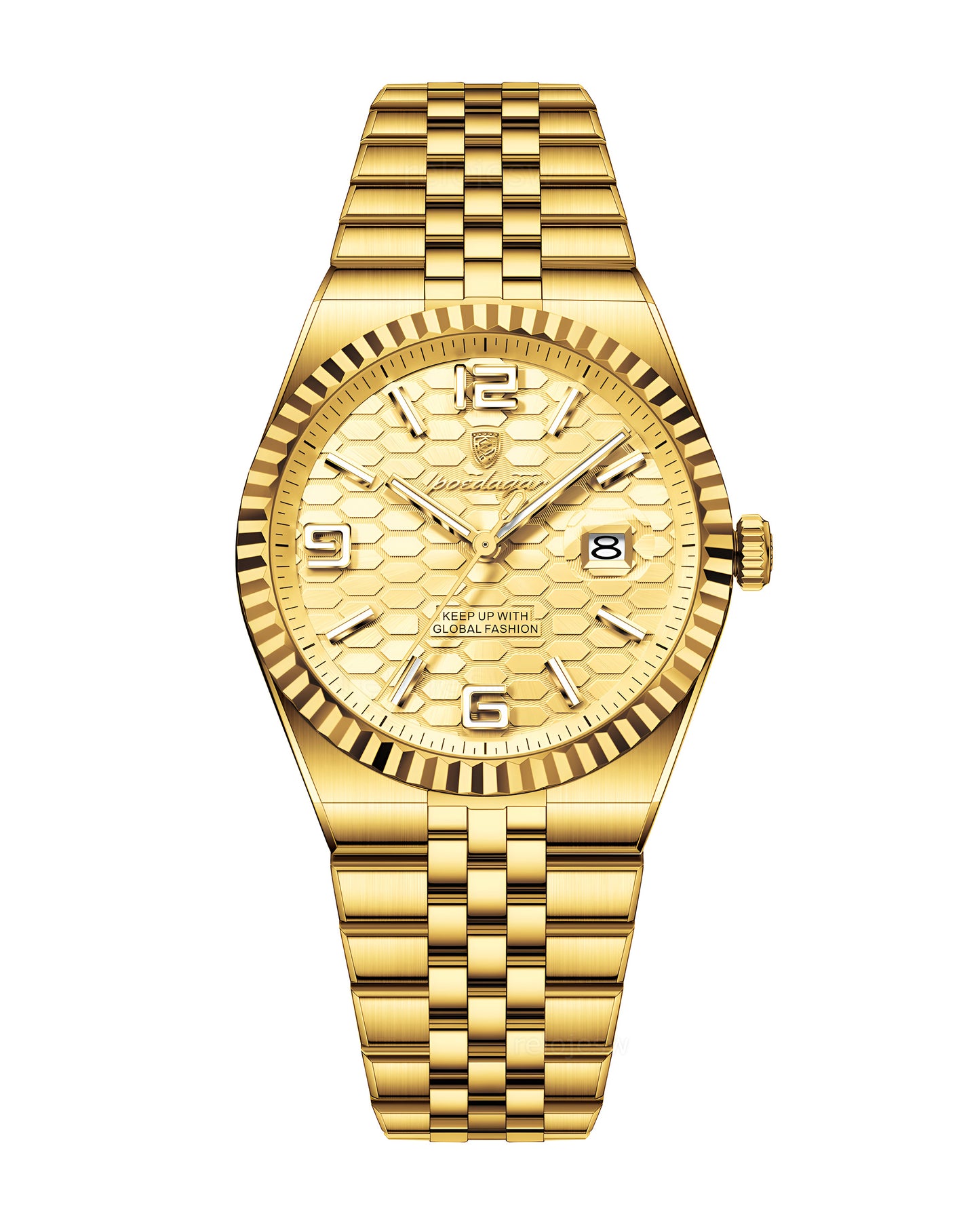 Reloj Poedagar Hombre Original Dorado PG-839-DODO