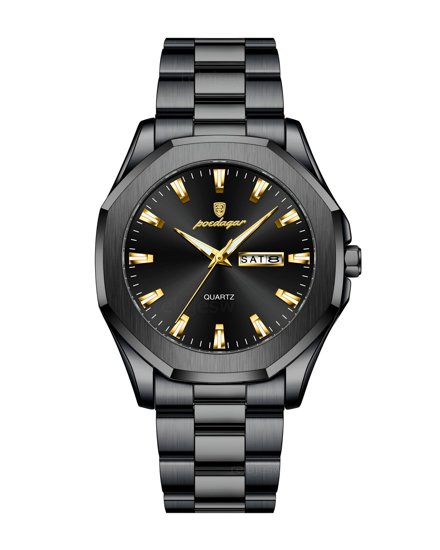 Reloj Poedagar Hombre Original Negro PG-875-NENE