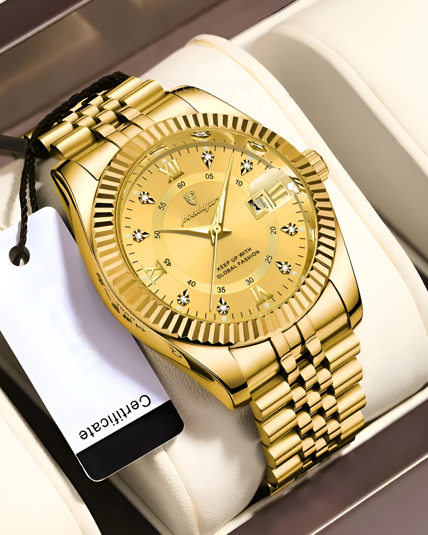 Reloj Poedagar Hombre Dorado PG-910-DODO