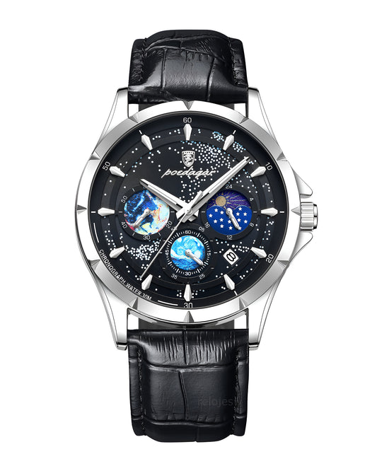 Reloj Poedagar Hombre Negro PG-916-NEPL