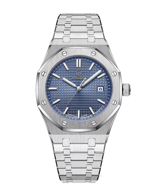 Reloj Poedagar Hombre Original Plateado PG-924B-PLAZ