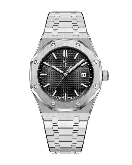 Reloj Poedagar Hombre Original Plateado PG-924B-PLNE