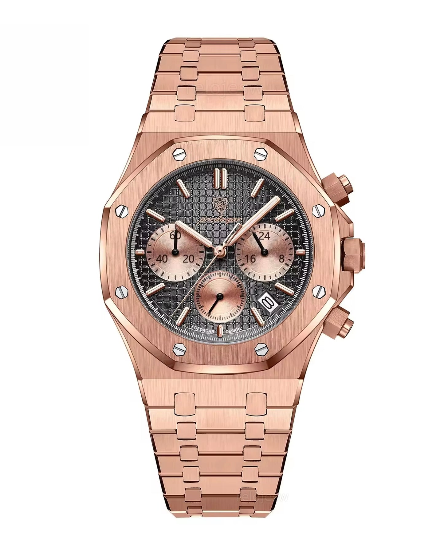 Reloj Poedagar Hombre Original Oro Rosa PG-926B-ORNE
