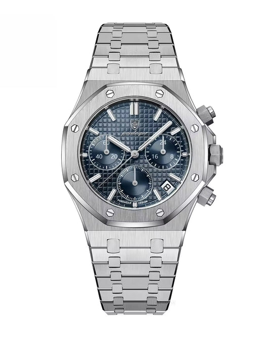 Reloj Poedagar Hombre Original Plateado PG-926B-PLAZ