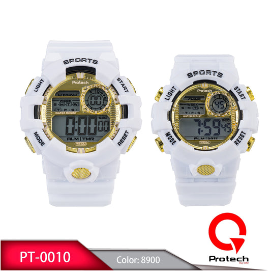 Reloj Loto Pareja Blanco Dorado PT-0010-BLDO