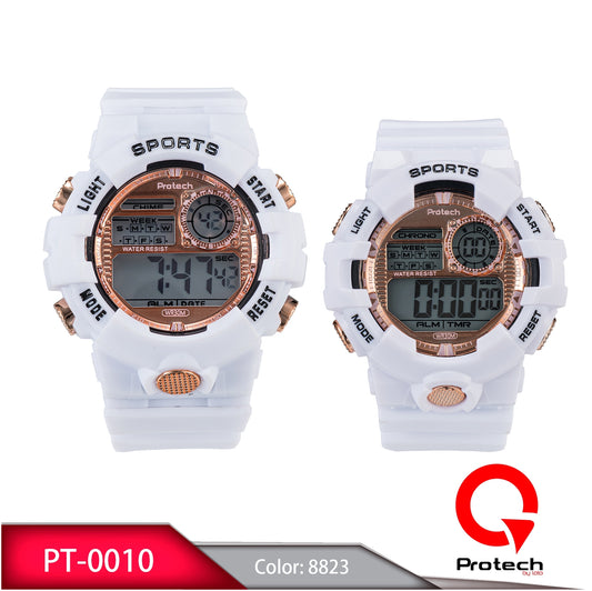 Reloj Loto Pareja PT-0010 Blanco Oro Rosa